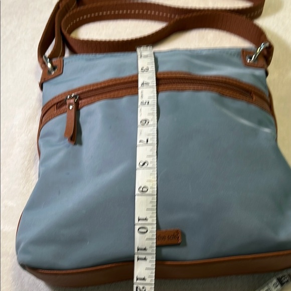 The sac Elegant Blue and Brown Crossbody Bag - Picture 5 of 7